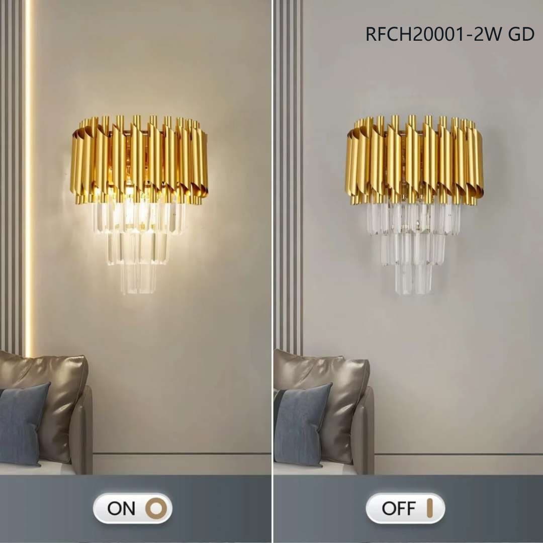 Dual Crystal Wall Sconces photo 1