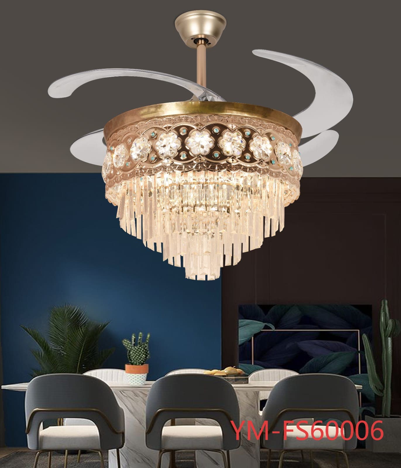 Crystal Drum Chandelier photo 1