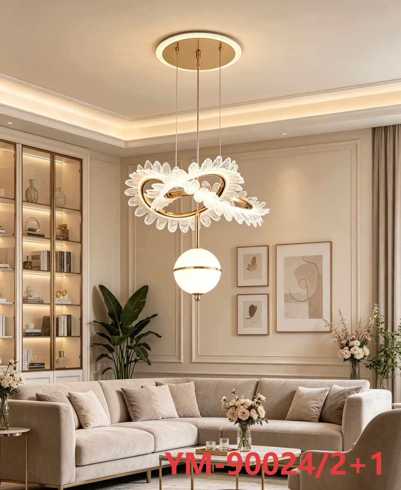 White Ceiling Chandelier photo 1